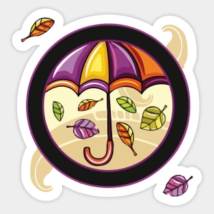Autumn Umbrella Sticker